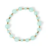 Bracciale elastico sfere e barrette Clorofilla - Turchese