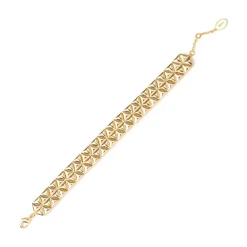 Bracciale fascia e pattern geometrico Eva - Oro