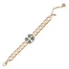 Bracciale groumette e charm quadrato Sirens - Blu