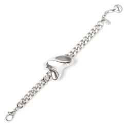 Bracciale groumette e charm creativo Amaranta - Argento
