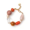 Bracciale Jane con Agata, Pietra del Sole e Perle Naturali - Multicolor