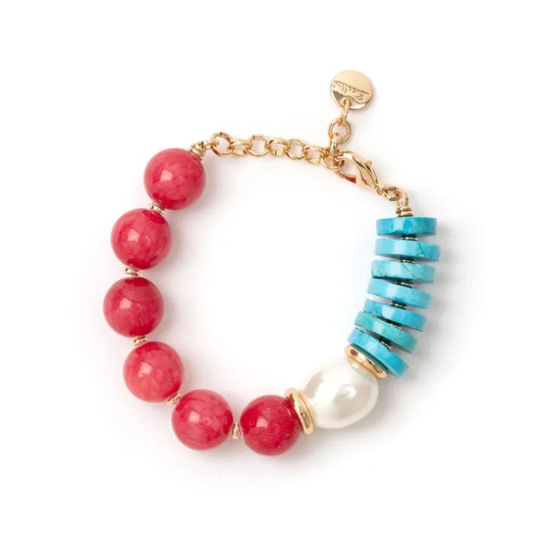 Bracciale Jane Turchese e Fucsia - Multicolor