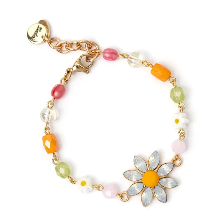 Bracciale perline e margherita Flora - Multicolor