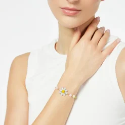 Bracciale perline e margherita Flora - Multicolor