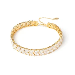 Choker triangoli di zirconi Eva - Oro
