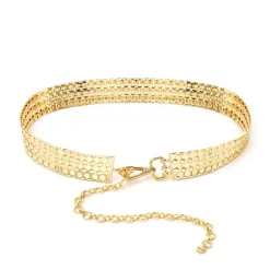 Cintura catena a placchette geometriche Brienne - Oro
