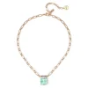 Collana a catena e charm a due cristalli Sirens - Turchese