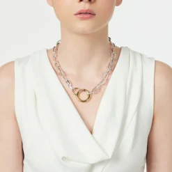 Collana a due anelli Andromeda - Argento