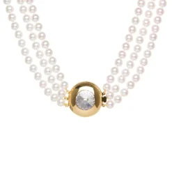 Collana a tre fili di perle Pearl - Oro