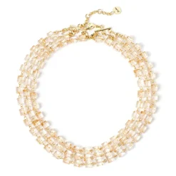 Collana a tre fili Kaaba - Bianco