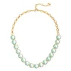 Collana catena e cabochon Blossom - Verde