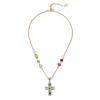 Collana con croce pendente Partenope - Multicolor