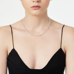 Collana con piccoli zirconi Kristall - Bianco
