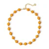 Collana corta a boule cromatiche incatenate Chantal - Rosso