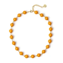 Collana corta a boule cromatiche incatenate Chantal - Rosso
