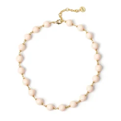 Collana corta a boule cromatiche incatenate Chantal - Rosa