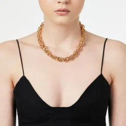 Collana corta a maglia concatenata Chains - Oro