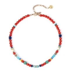 Collana corta boule e piccoli charm Partenope - Multicolor