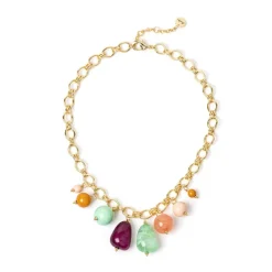Collana corta catena e pendenti Chantal - Multicolor