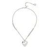 Collana corta con cuore Amaranta - Argento