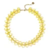 Collana corta con duplice filo Cocoon - Giallo
