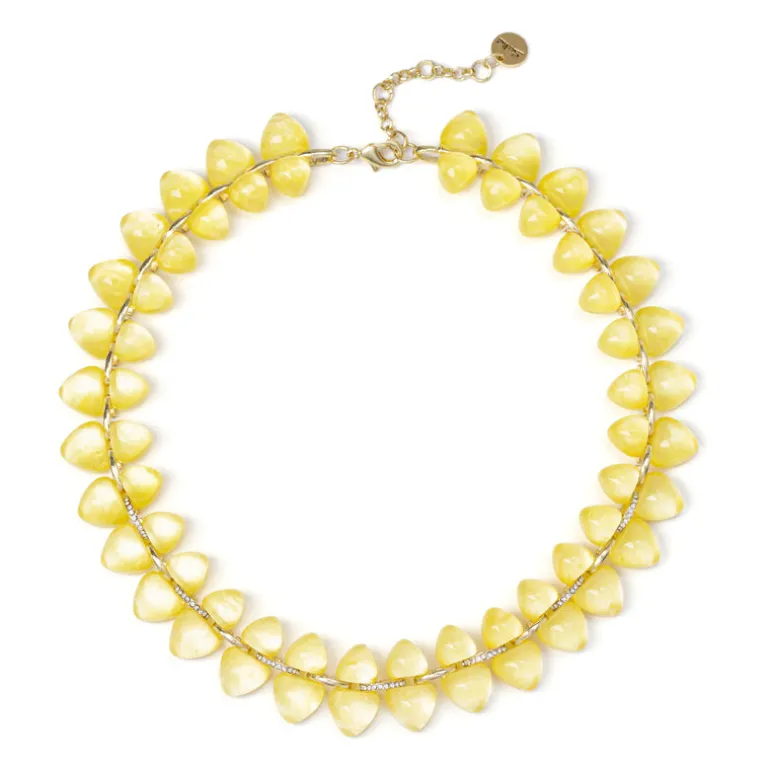 Collana corta con duplice filo Cocoon - Giallo