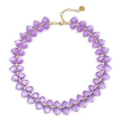 Collana corta con duplice filo Cocoon - Viola