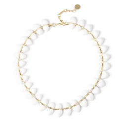 Collana corta con duplice filo Cocoon - Bianco