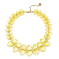 Collana corta con gemme a due dimensioni Cocoon - Giallo