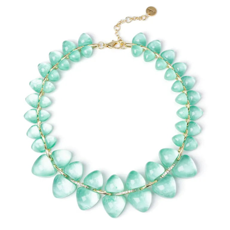 Collana corta con gemme a due dimensioni Cocoon - Turchese