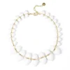 Collana corta con gemme a due dimensioni Cocoon - Bianco