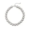 Collana corta maxi boule Sissi - Argento opaco