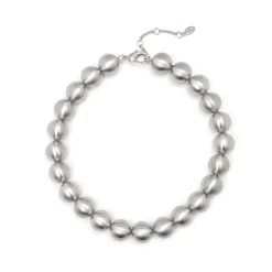 Collana corta maxi boule Sissi - Argento opaco