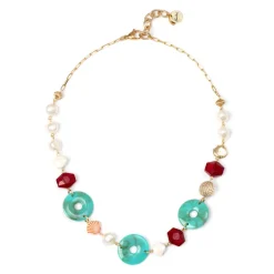 Collana corta perle e conchigliette Ondina - Multicolor