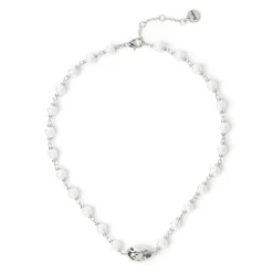 Collana corta perle incatenate Leila - Argento