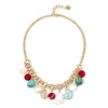 Collana corta rolò e pendenti Ondina - Multicolor