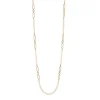 Collana lunga catena e perle Kelly - Bianco