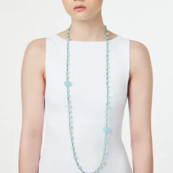 Collana lunga Clorofilla - Turchese