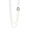 Collana lunga con charm Amaranta - Argento