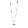 Collana lunga con croce Partenope - Multicolor