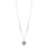 Collana lunga con cuore pendente Amaranta - Argento