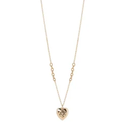 Collana lunga con cuore pendente Amaranta - Oro