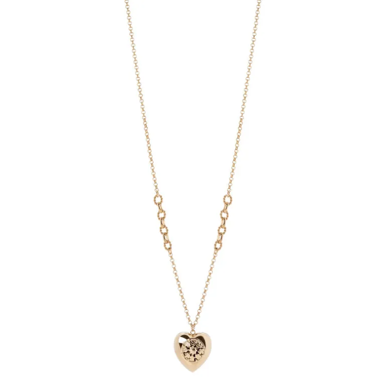 Collana lunga con cuore pendente Amaranta - Oro
