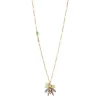 Collana lunga con insettino pendente Flora - Multicolor
