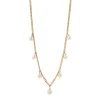 Collana lunga con perle pendenti Kelly - Bianco