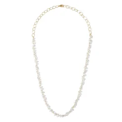 Collana lunga con piccoli zirconi Kristall - Bianco