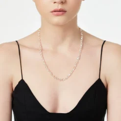 Collana lunga con piccoli zirconi Kristall - Bianco