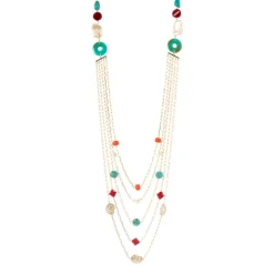 Collana lunga multifilo Ondina - Multicolor