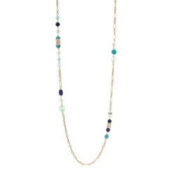 Collana lunga multistile Sirens - Blu