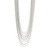 Collana multifilo lunga Cleopatra - Argento